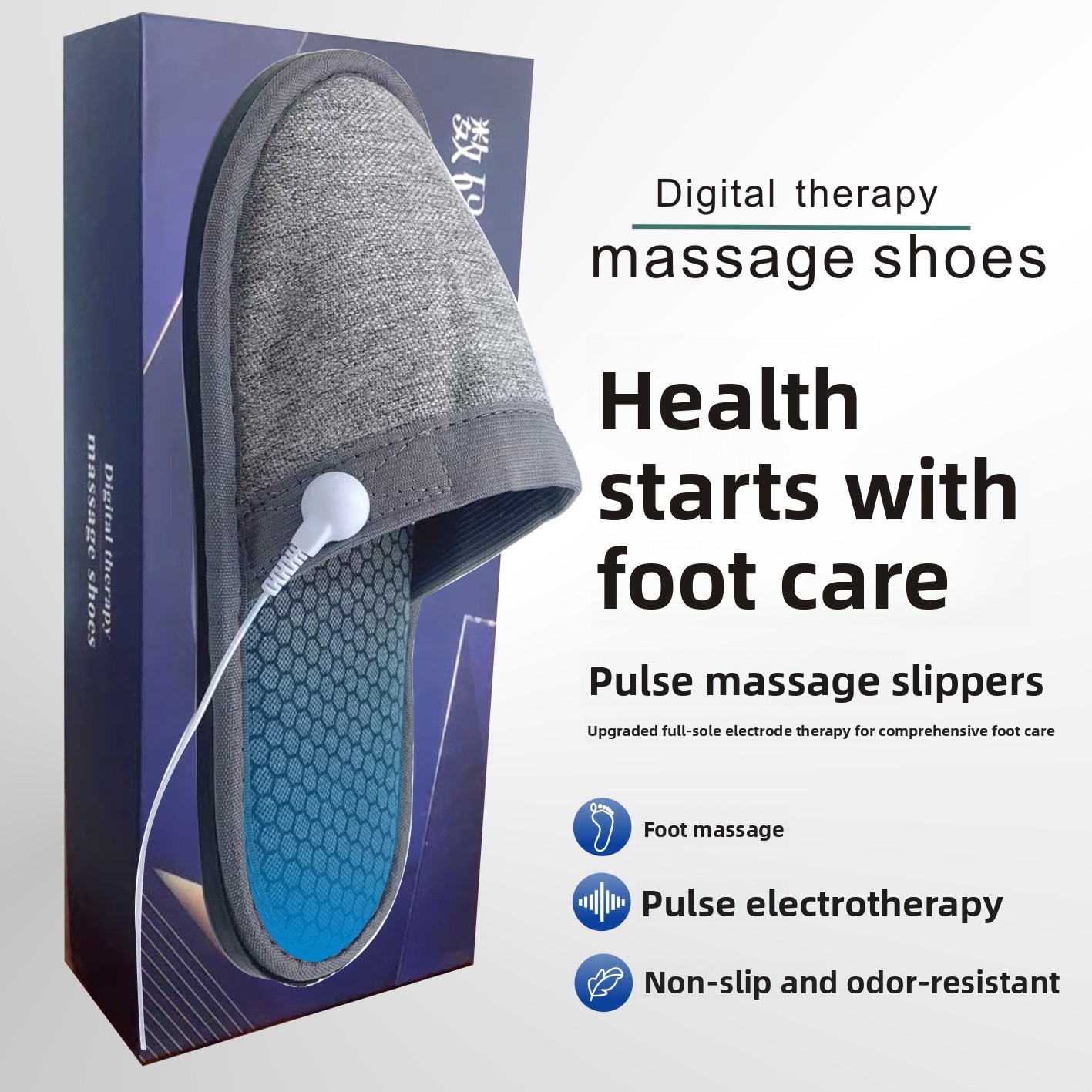 Ems Foot Massager - Pantuflas de Masaje con Electrodos de