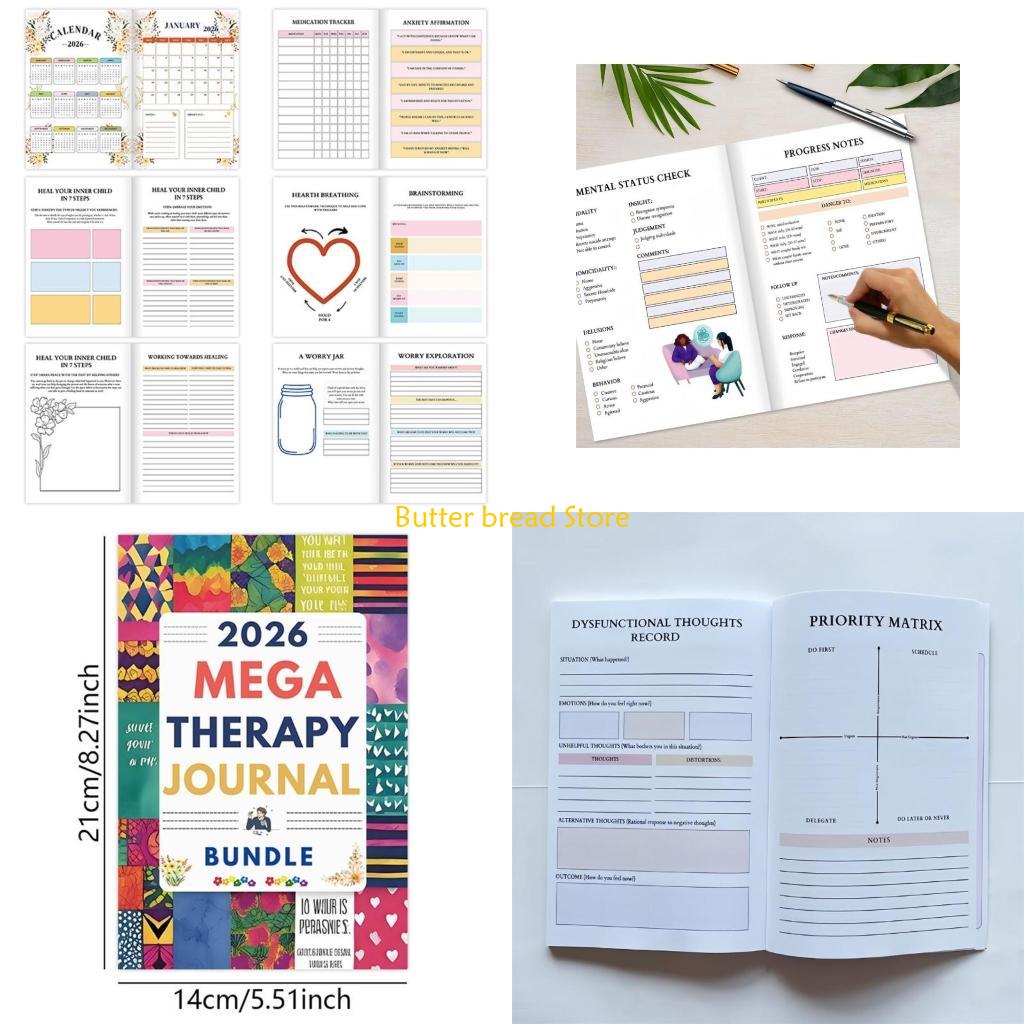 Health Wellness Planner - W89C Diario recuperación salud Mental, planificador