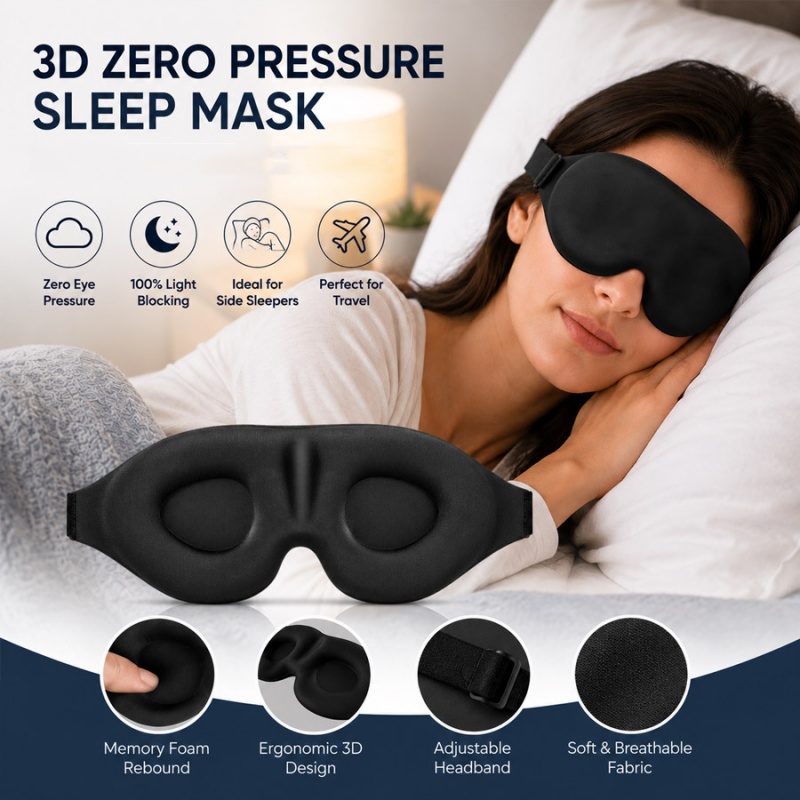 Sleep Eye Mask 3D - Antifaz 3D para Dormir, Bloquea la