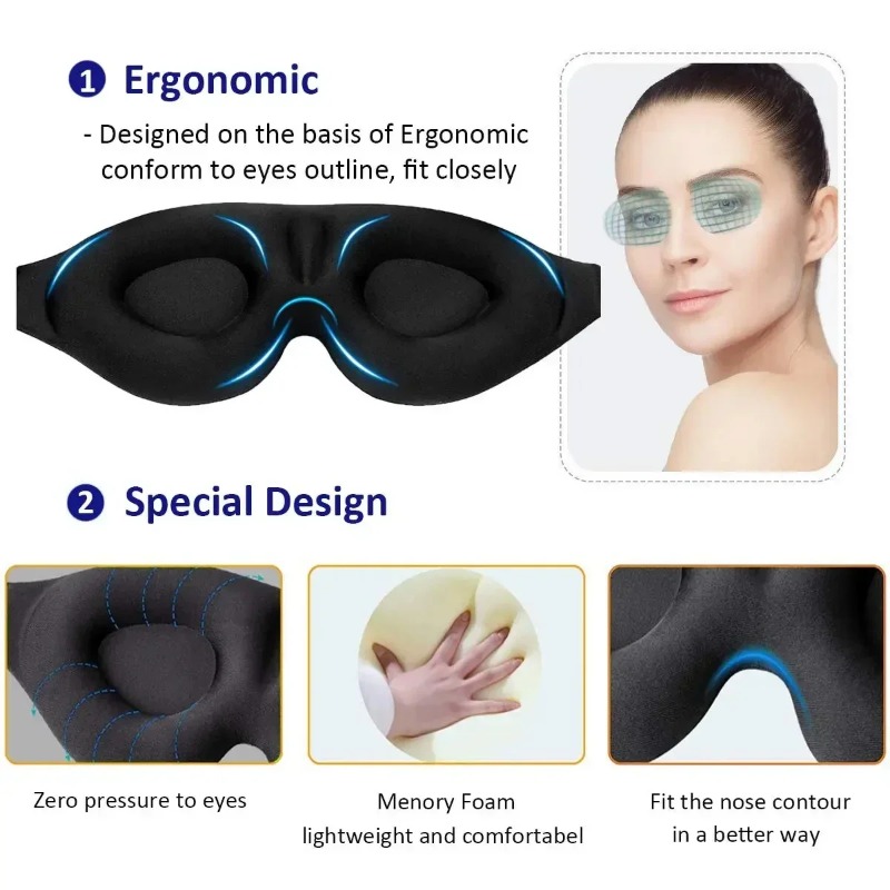 1 pieza de máscara de dormir c - Sleep Eye Mask 3D reseña y precio