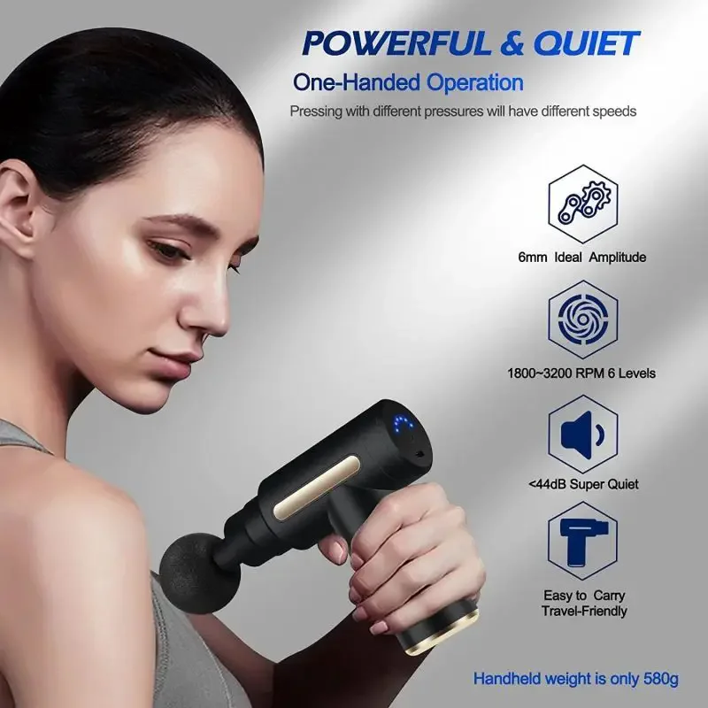 Pistola de fascia portátil 202 - Health Wellness Massage reseña y precio