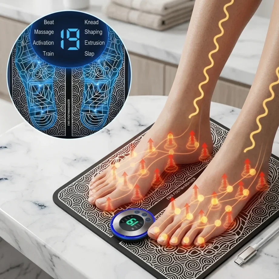 Almohadilla masajeadora de pie - Ems Foot Massager reseña y precio