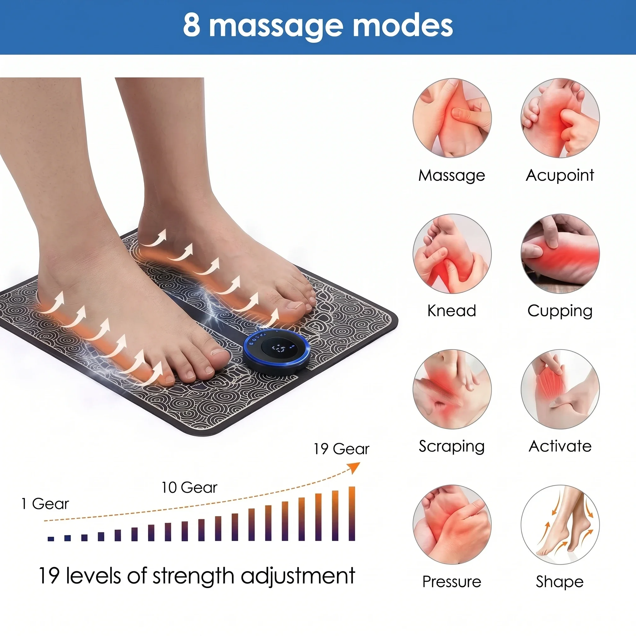 Almohadilla masajeadora de pie - Ems Foot Massager reseña y precio