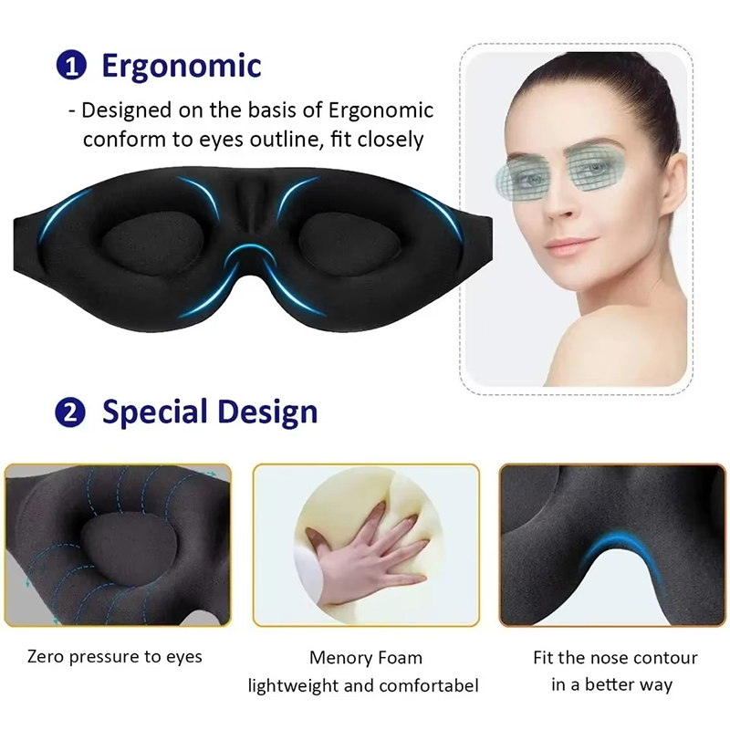 Antifaz 3D de Espuma Viscoelás - Sleep Eye Mask 3D reseña y precio